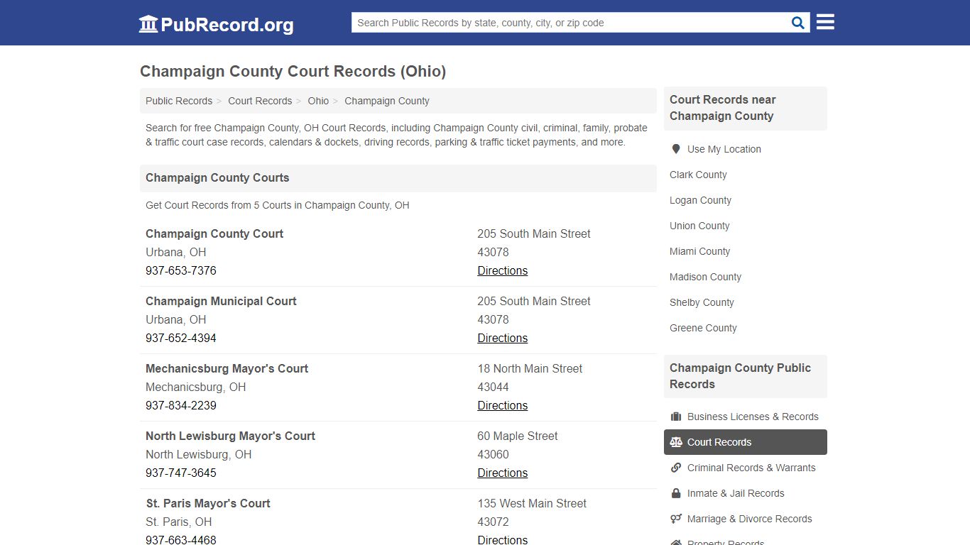 Free Champaign County Court Records (Ohio Court Records)