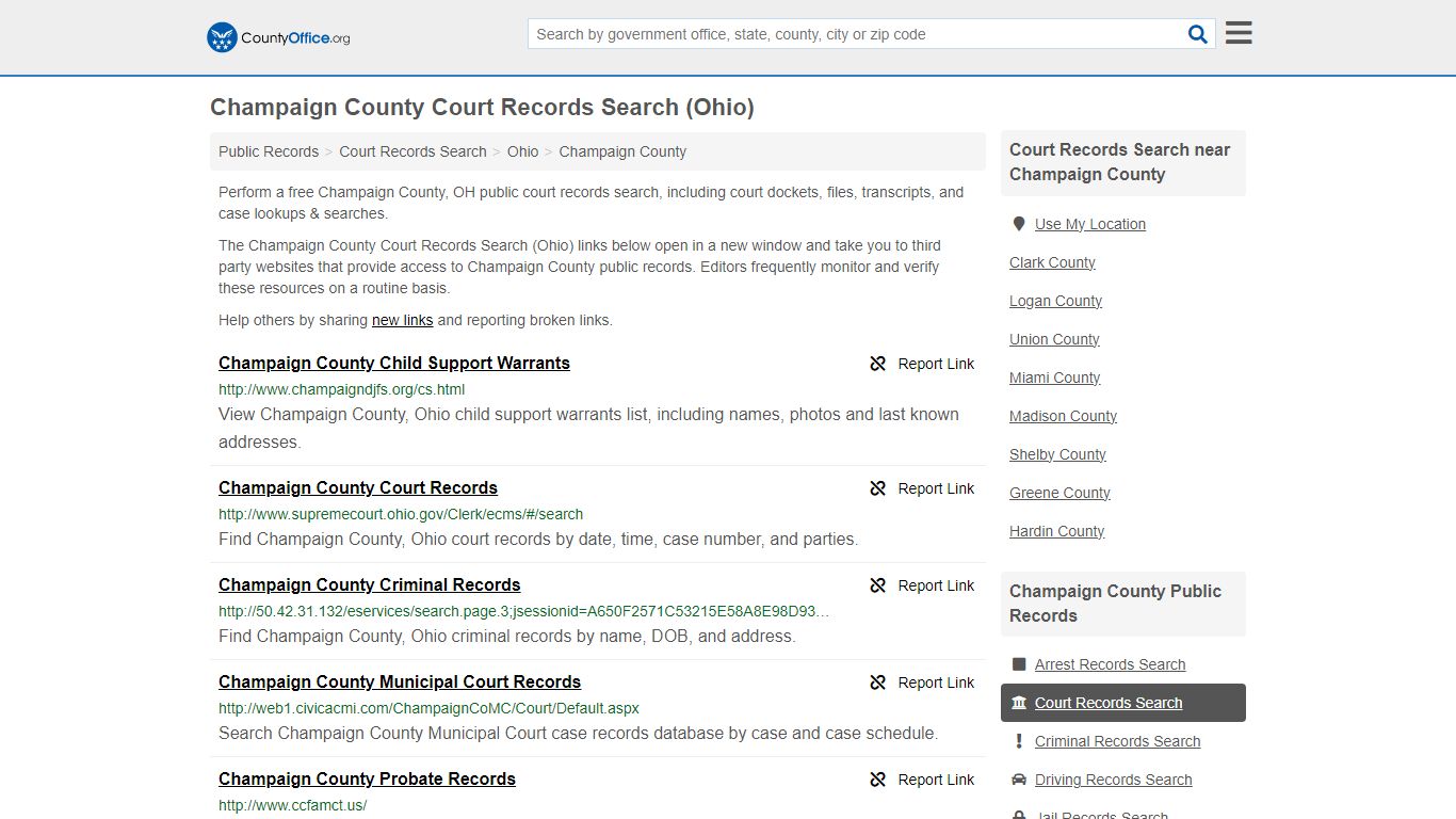 Champaign County Court Records Search (Ohio) - countyoffice.org